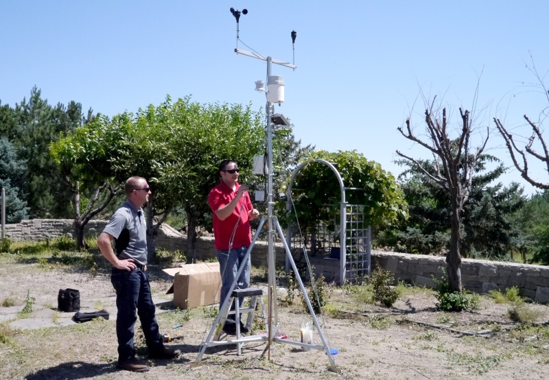 mounting the different weather station components